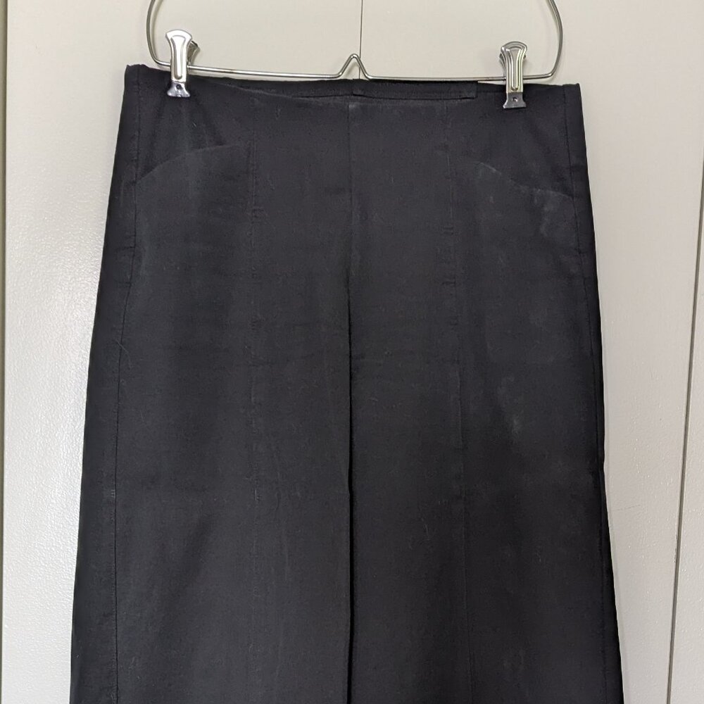 Pull on Wide Leg Black Dress Pant M Petite